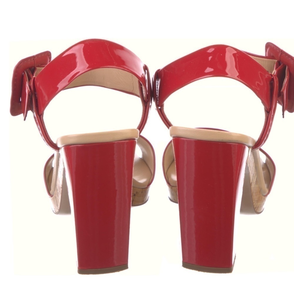 Roger Vivier Red Patent Leather Sandals - Picture 3 of 6